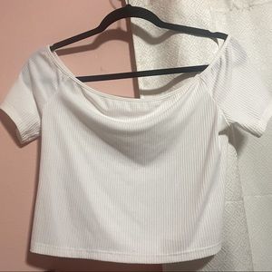 Off shoulder crop top